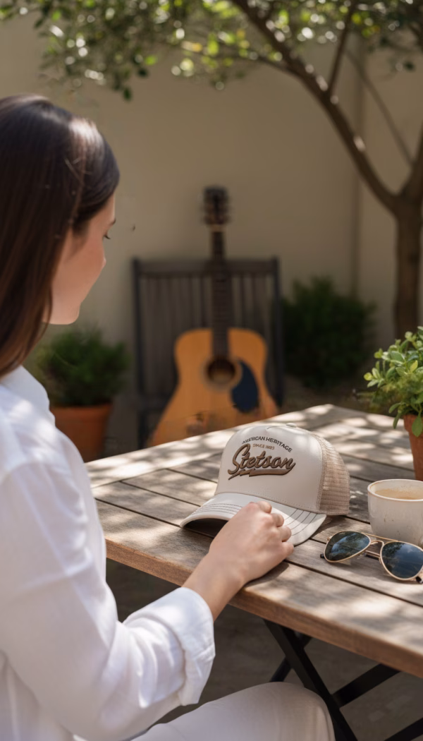 Stetson American Heritage Classic White Trucker lippis