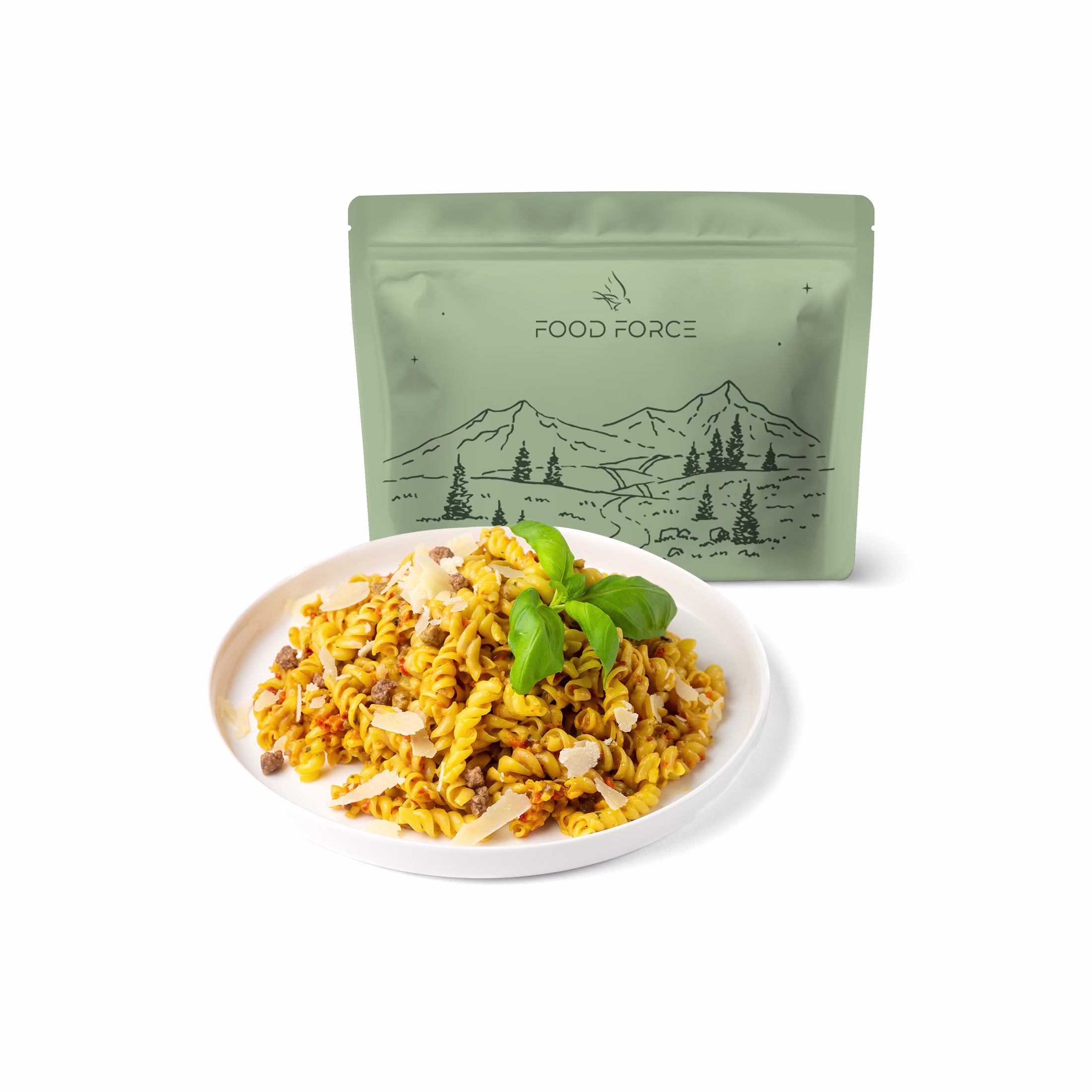 Food Force Creamy Pasta with Beef 150 g retkiruoka